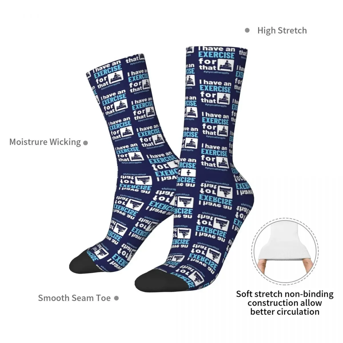 Physical Therapy Physio I Have An Exercise For That Socks Absorbing Stockings All Season Long Socks for Unisex Birthday Present