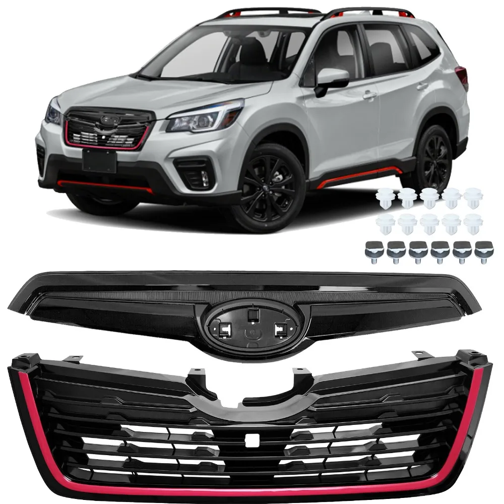

Для Subaru Forester Sport 2019, 2020, 2021 годов: верхняя решетка переднего бампера с красной окантовкой