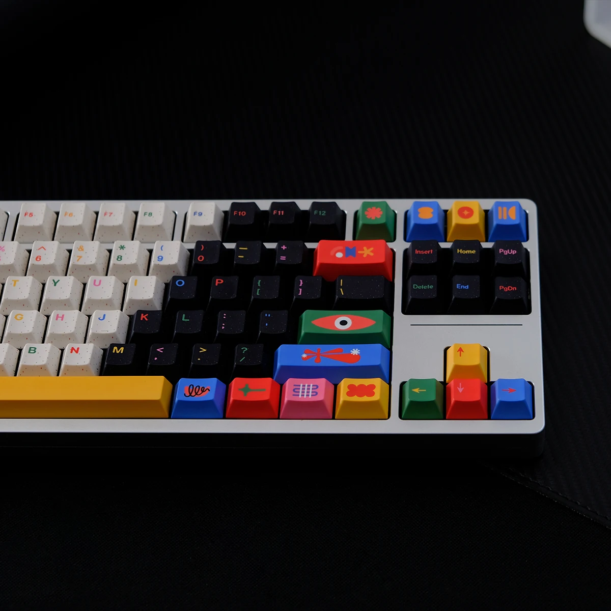 142 مفتاحًا GMK أغطية مفاتيح ملونة صبغ التسامي الكرز الشخصي أغطية مفاتيح PBT مخصصة للوحة المفاتيح الميكانيكية MX أليس Wooting #5