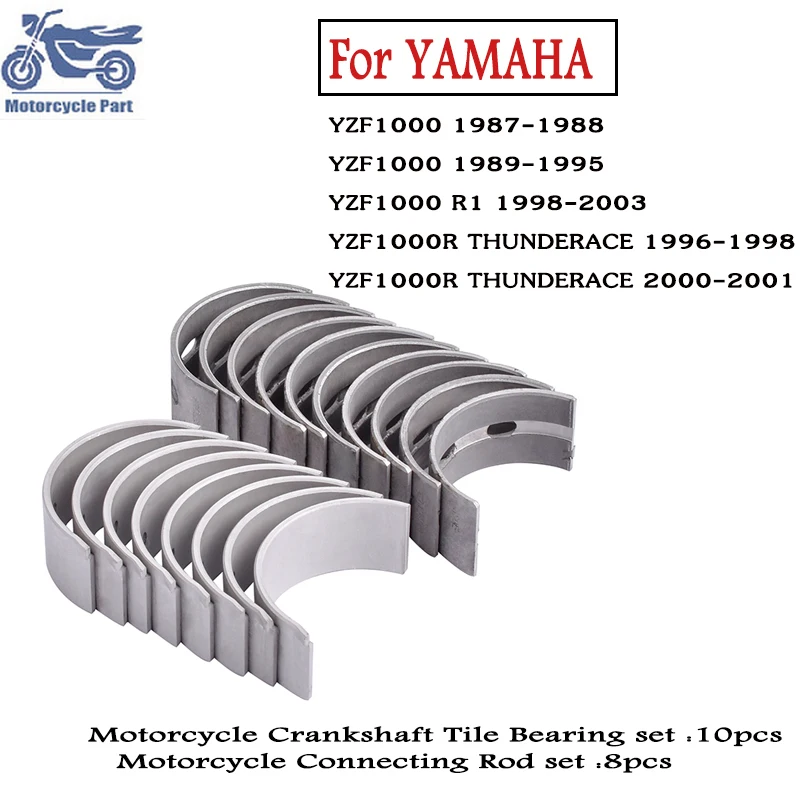

Connecting Rod & Crankshaft Tile Bearing STD 36mm 34mm +25 +50 +75 +100 For Yamaha YZF1000 YZFR1 YZF 1000 R1 YZF-R1 1998-2003
