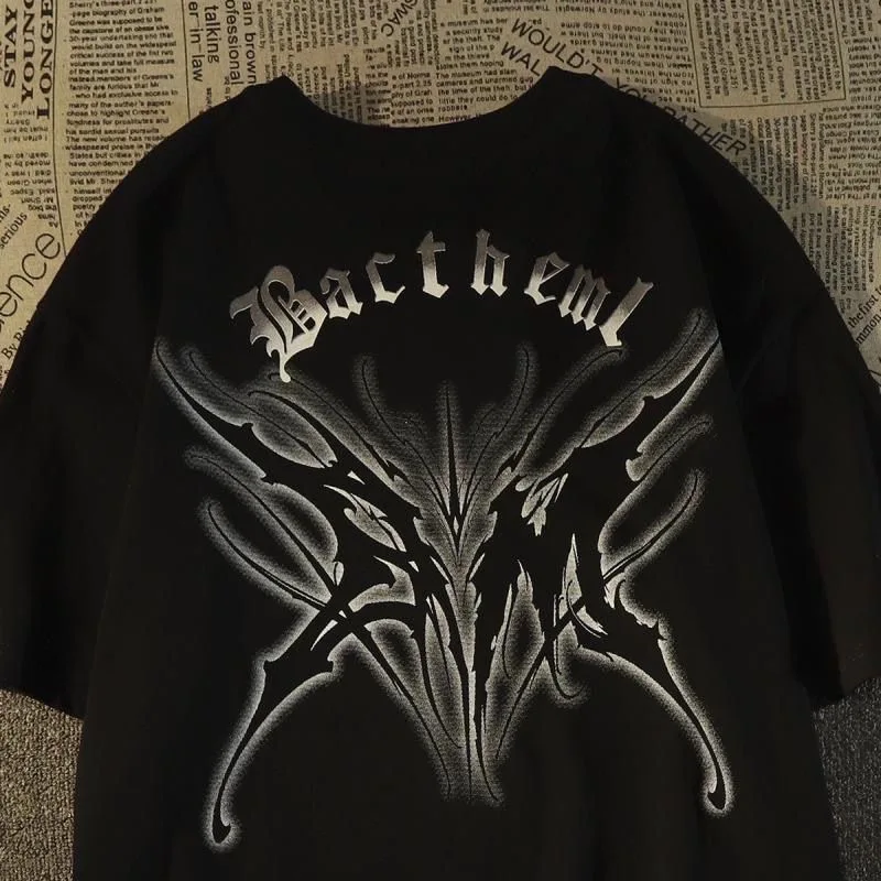 レディース特大原宿Tシャツ,サマートップ,y2kストリートウェア,衣類