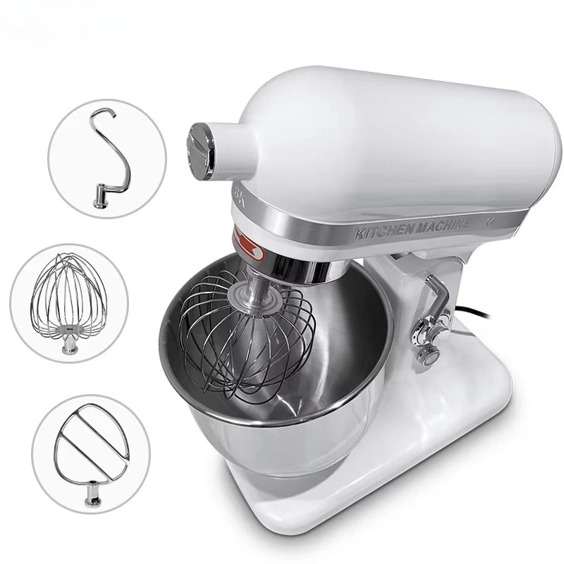 Mixer Adonan Kue Stainless Steel 7 Liter Senyap 300w Mesin Mixer Makanan Listrik Profesional Kompak Industri