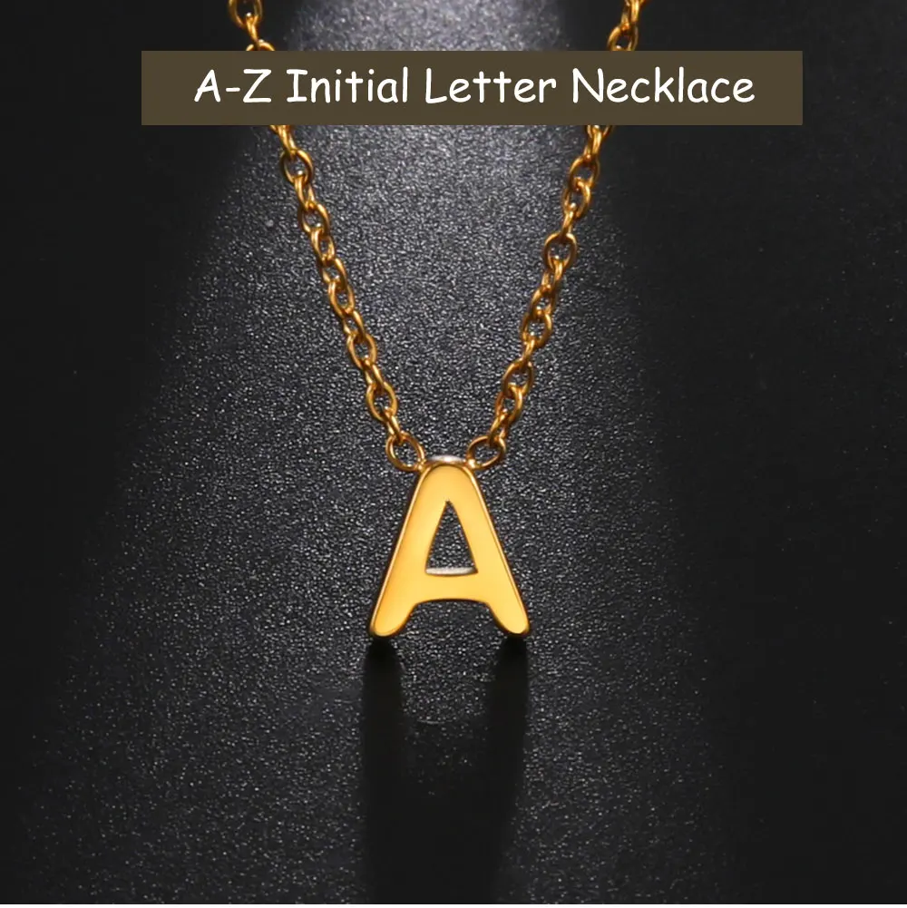 Cazador Minimalistische Initial A-Z Buchstaben Halskette für Frauen Alphabet Edelstahl Halsband Ketten Schmuck Geburtstagsgeschenk Großhandel – Detail 7