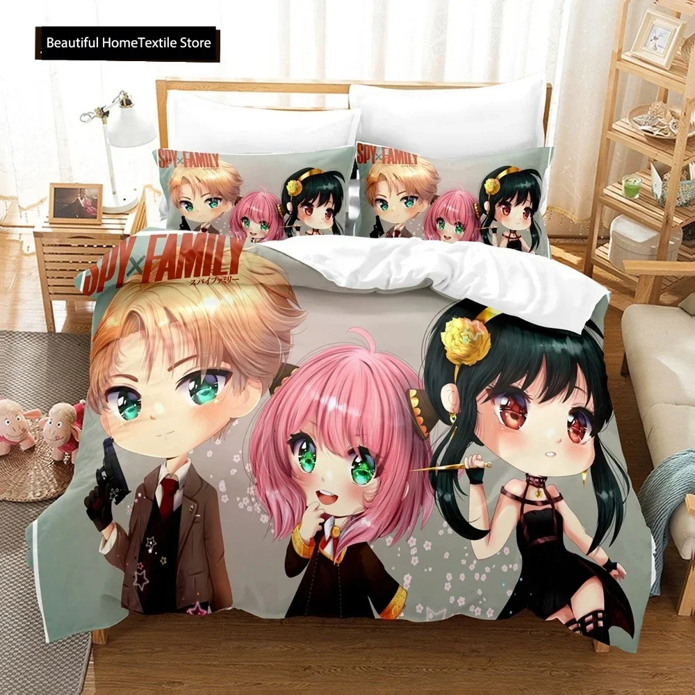 Anime SPY×FAMILY Anya Forger 3D NEW Duvet Cover Pillowcase Bedding Set Adult Boy Girl Bedroom Decoration Single Double Large 4