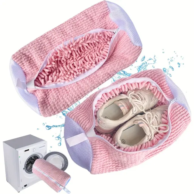 Laundry Bag with Soft Brush for Convenient Shoe Cleaning