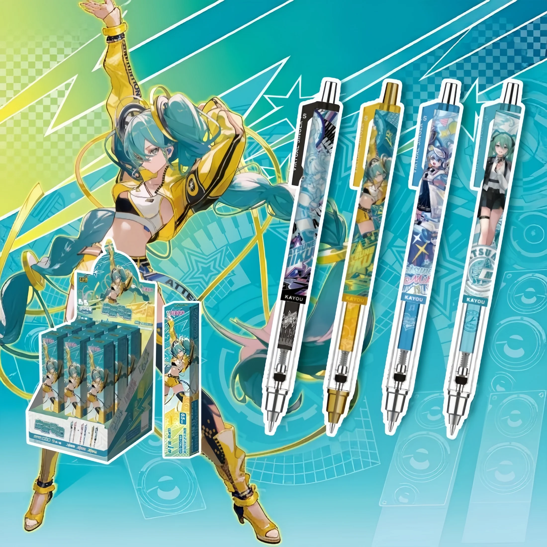 Card Game Hatsune Miku Automatic Pencil Blind Box Future Pen Series Sound Version 1St Edition Children's Activity Click Pen Non-Breaking Lead 0.5mm Primary School Grade 1 2B Exam Special Genuine Stationery