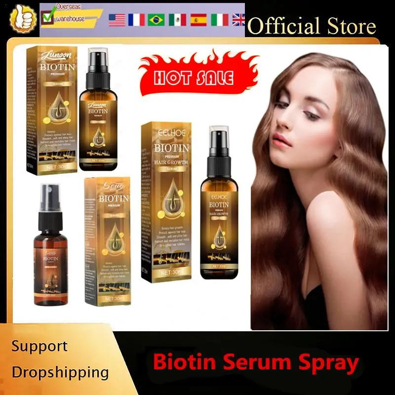 Magic Biotin Hair Serum Strengthen Smoothing Deep Nourishing Frizzy Hair Product Damaged Repair Spray Hair Oil Serum 30ml