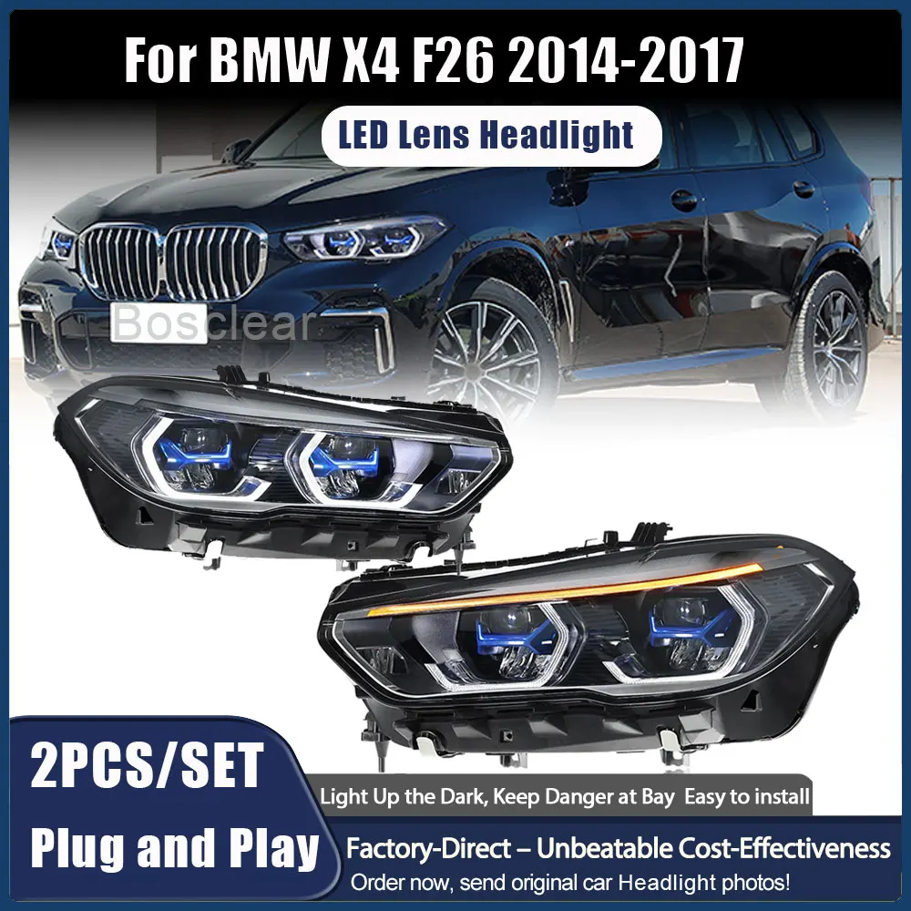 

Auto Parts Headlamps For BMW G05 X5 2019-2023 Headlights LED Turn Signal High Beam Angel Eye Projector Lens Near Lights Low Beam