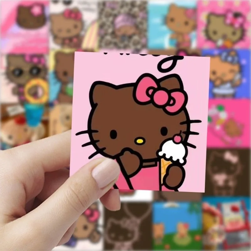 59PCS Sanrio Hello Kitty Cartoon Stickers Decoratieve mobiele telefoonhoes Bagage Computer Gitaar Decoratieve Stickers