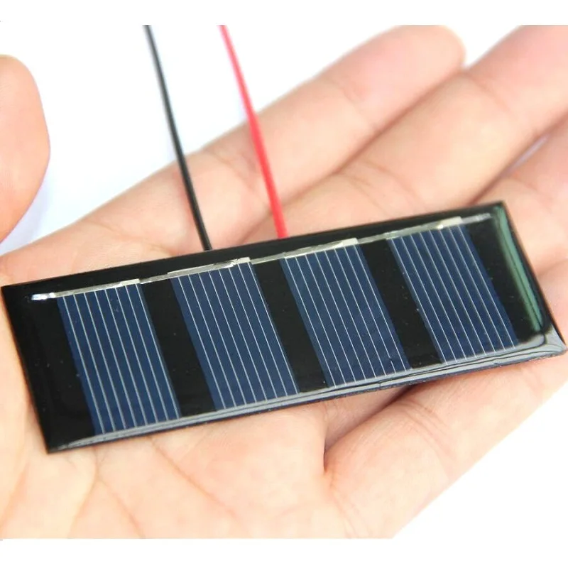 Factory Pric 0.2W 2V Mini Solar Cell 100mA Polycrystalline Solar Panel with Cable DIY Solar Toys 78.8*28.3MM 100PCS