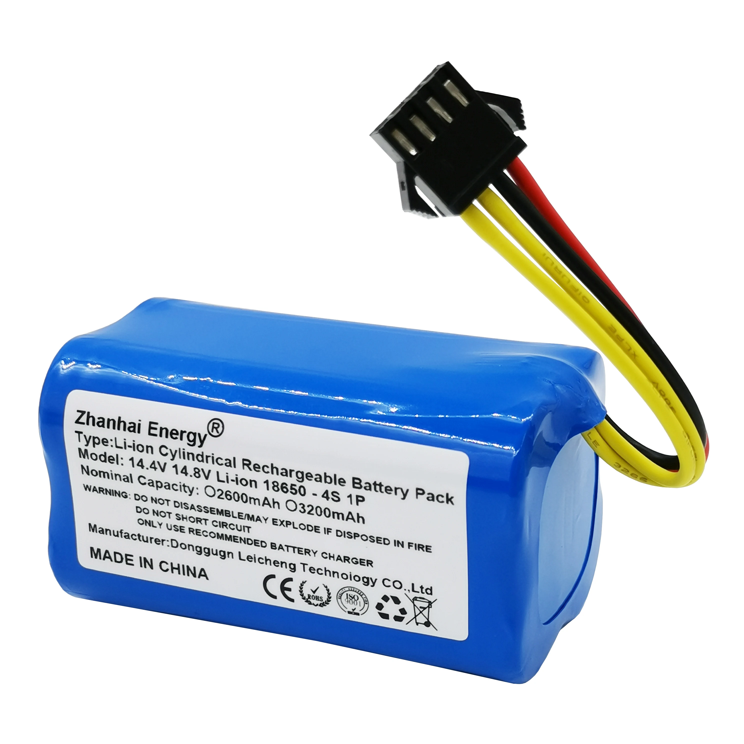 

14.4V 14.8V 2600mAh 3200mAh Li-Ion Cylindrical Rechargeable Battery Pack For Haier Sweeping Robot TB33 TB35 WOTN-J340P C340BL 06