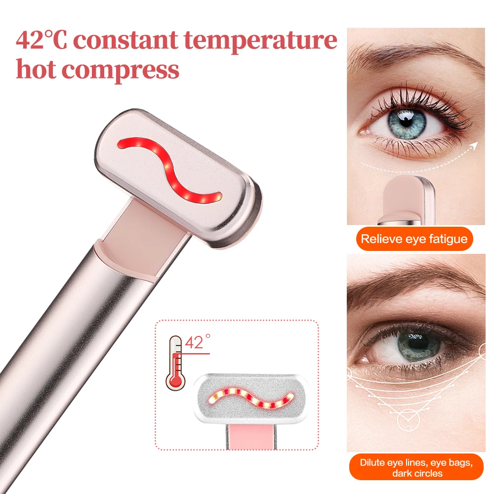 Eye Beauty Instrument 42℃ Vibration High Frequency Constant Temperature Red Light Dilutes Dark Circles Black Bags Fine Lines