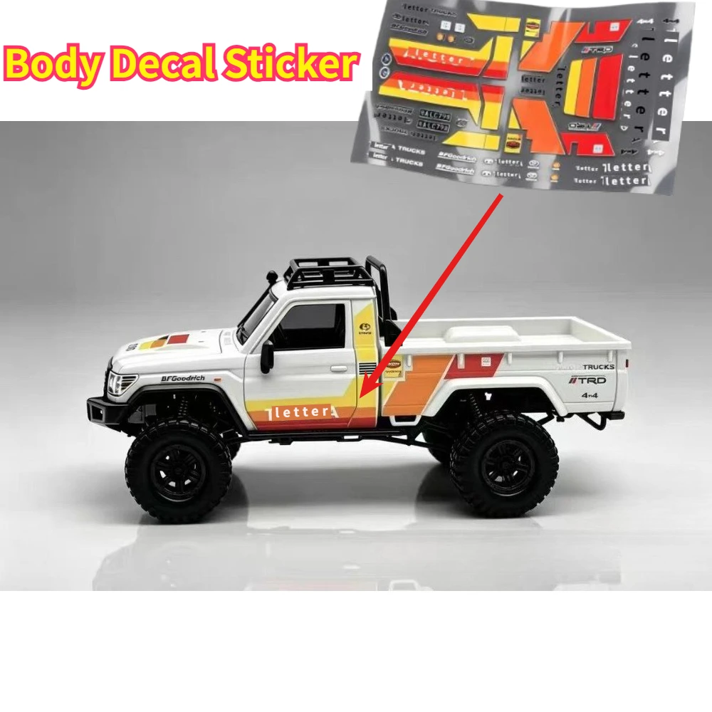 RC Car Body Decal Sticker For JJRC C8842 AX30 SCX30 1/30 Scale LC79 Crawler Car Custom size Simulation Decor apperence Accessory