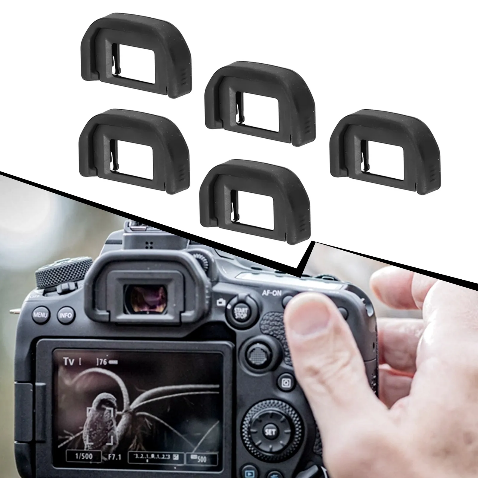 5 Stuks Camera Eyecup Oculair Voor Canon Ef Vervanging Zoeker Beschermer Voor Canon 500d 550d 600d 650d 650d