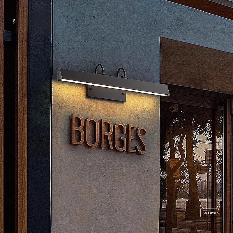 Full copper outdoor waterproof wall lamp, shop entrance sign light, entrance door front mirror, front painting light
