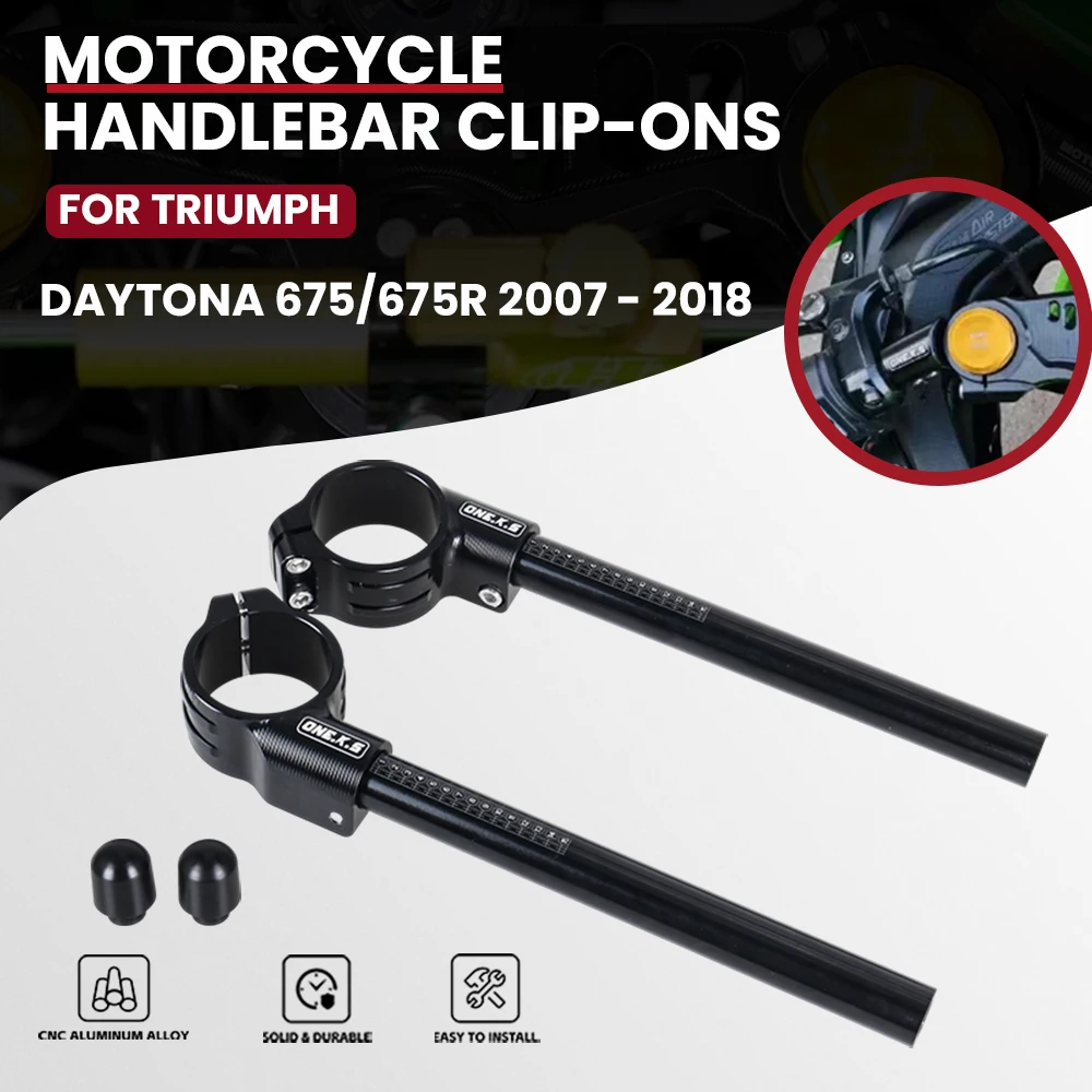 

Motorcycle Handlebar Clip-Ons Fork Handle Bars Clip ons For TRIUMPH DAYTONA 675/675R 2007 - 2018