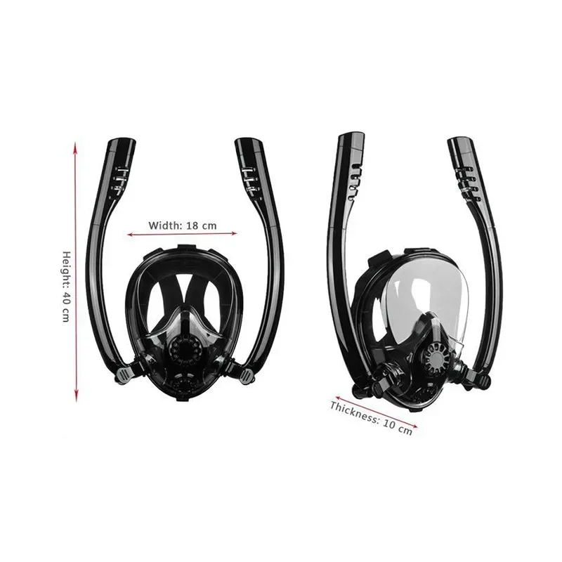 

Outdoor Children's Anti-fog Snorkeling Mask, Full Dry Double Tube Diving Mask