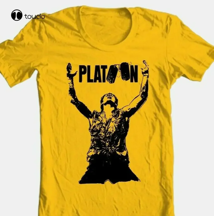 Platoon Movie T-Shirt Vintage 1980S Classic Movie 100% Cotton Graphic Tee Custom Aldult Teen Unisex Digital Printing Xs-5Xl