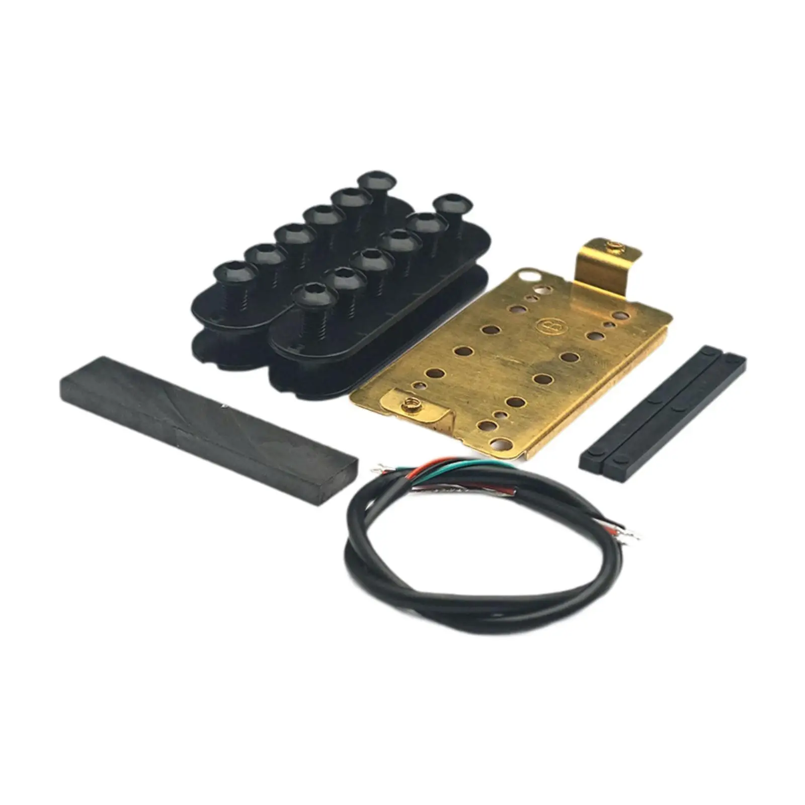 Guitar Pickup Double Coil Kit Prewired Circuit Adjustable Pole Pieces for Electric Guitar Bridge Neck DIY Assembly