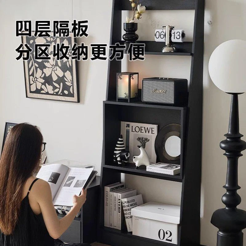 Vertical bookshelf Floor-to-ceiling display rack Cabinet Floor-to-ceiling multi-layer storage ultra-thin side cabinet