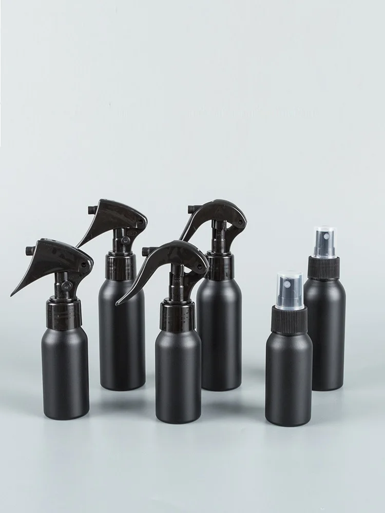 

10pcs Black Matte Aluminum With Pump Lid Scrub Black Refill Aluminum Bottle Dispenser Liquid Soap