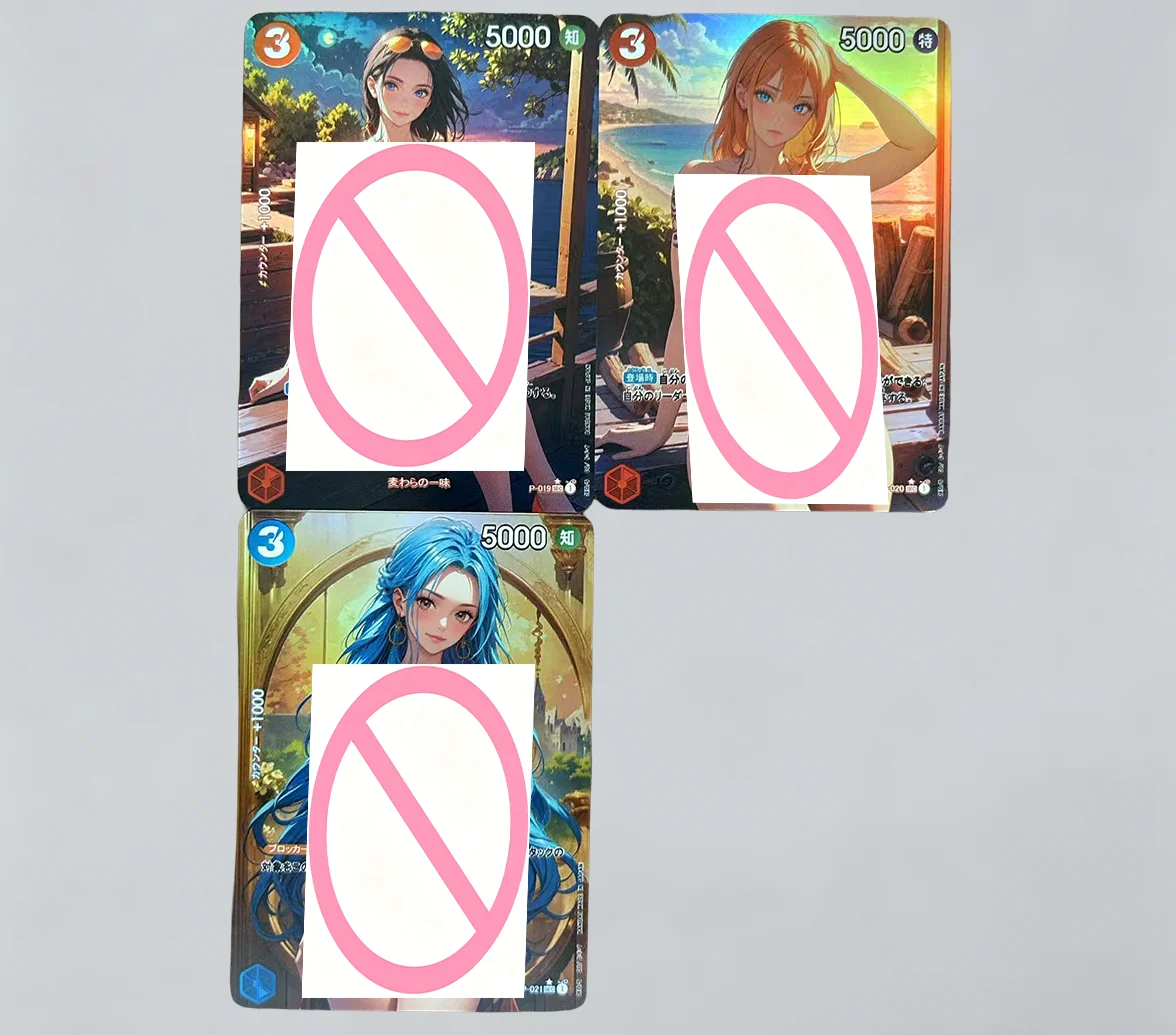 9 sets of DIYOnePiece,Nami Yamato,Vivi Hancock,Robin Song, Bonnie Bathhouse Series Flash Card,OPCG Classic Anime Collection Card