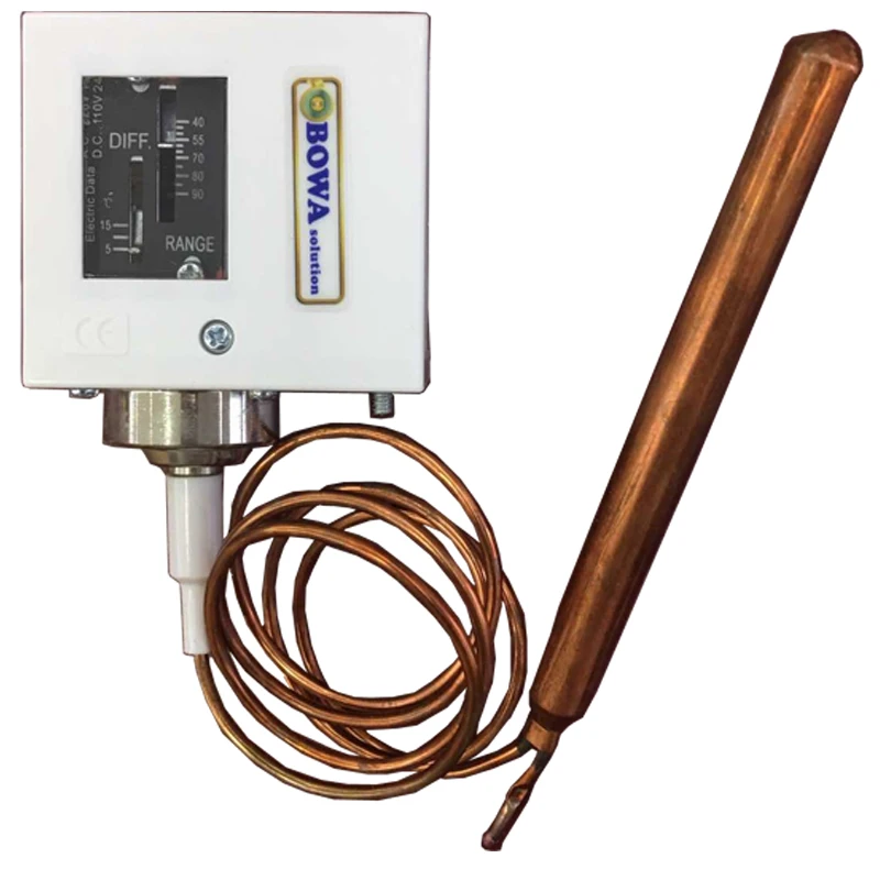 ميكانيكي قابل للتعديل -30 ~ + 120 درجة مئوية يستخدم مفاتيح درجة الحرارة السلبية لتشغيل/إيقاف EVI وحقن السائل والضاغط وغيرها