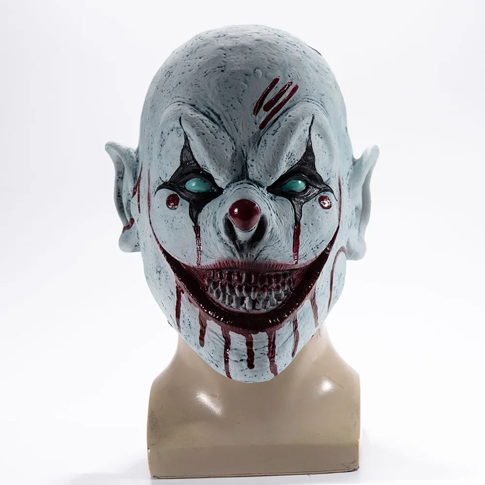 Movie The Jack in the Box Cosplay Mask Adult Terror Clown Masks Terrifying Bloodshed Helmet Halloween Prop