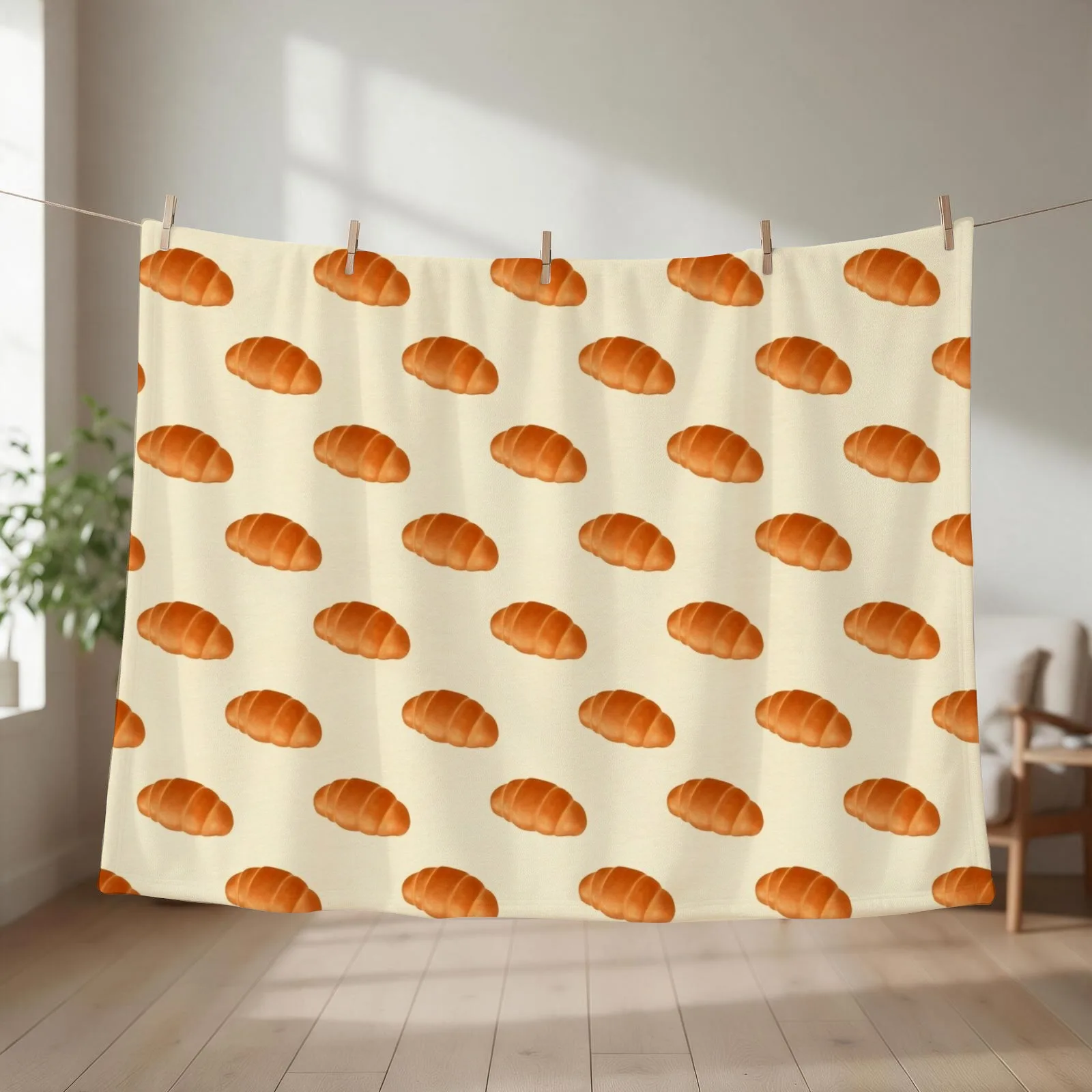 BREAD (Pattern) Throw Blanket couch cozy soft plush fuzzy picnic outdoor blanket