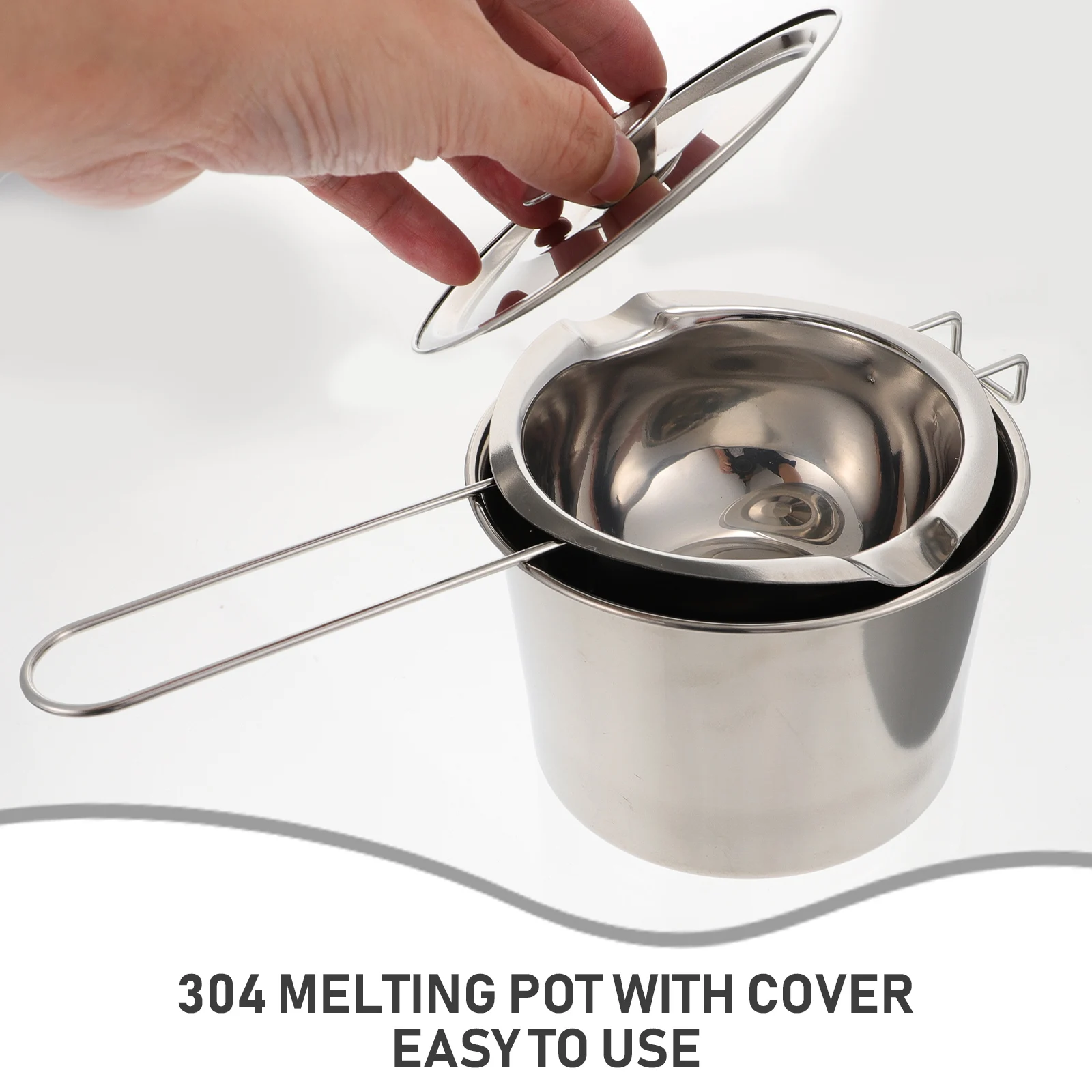 

Double Layer Chocolate Melting Pot Stainless Steel Butter Caramel Wax Heater Melt Warmer Cheese Milk Beeswax Cooking