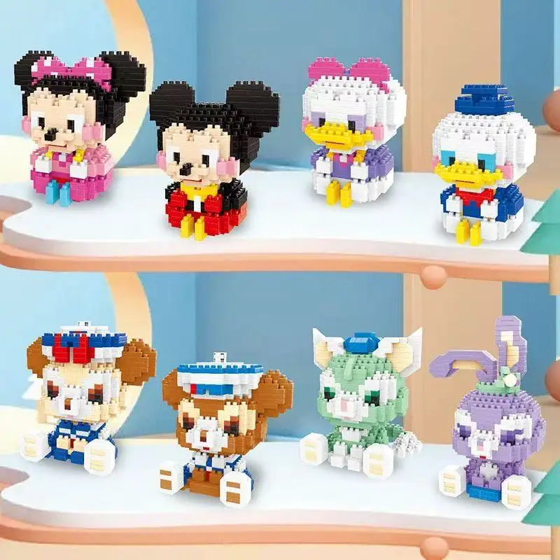 Cartoon LinaBell StellaLou Bausteine Kawaii Disney Baustein Prinzessin Figuren Ziegel kinder Montage Spielzeug