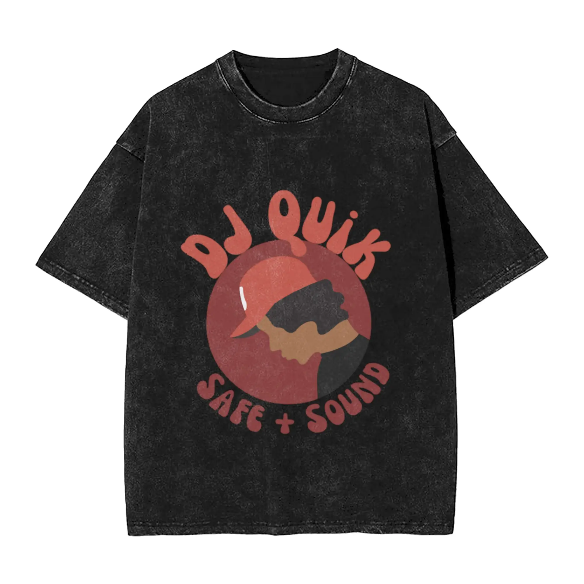 DJ Quik- Safe   Sound Unique Cool A Washed T Shirt Men's Women's Oversized Cotton Tees Tops