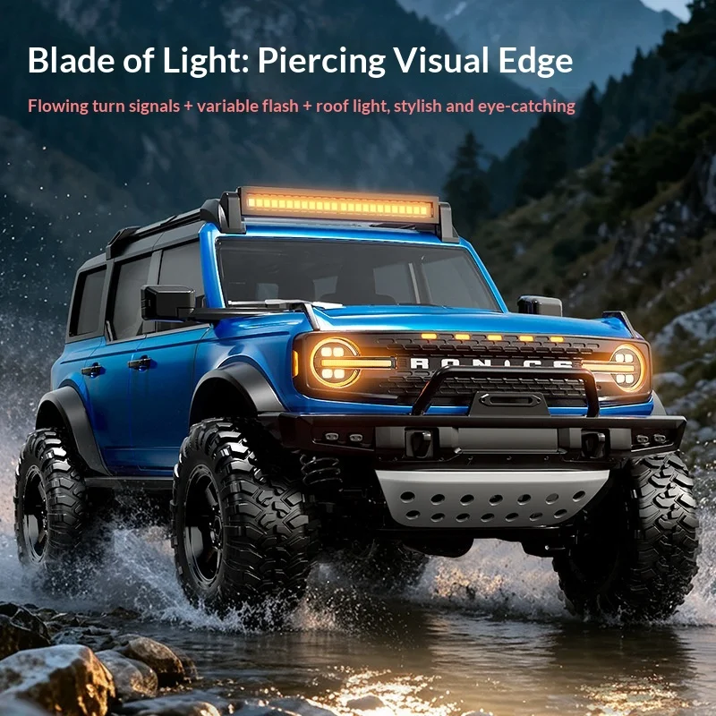 HX New R22 1:12 Scale RC Car 4WD Off Road Remote Control Climbing Vehicle With LED Light For Adult Outdoor Mountain Driving