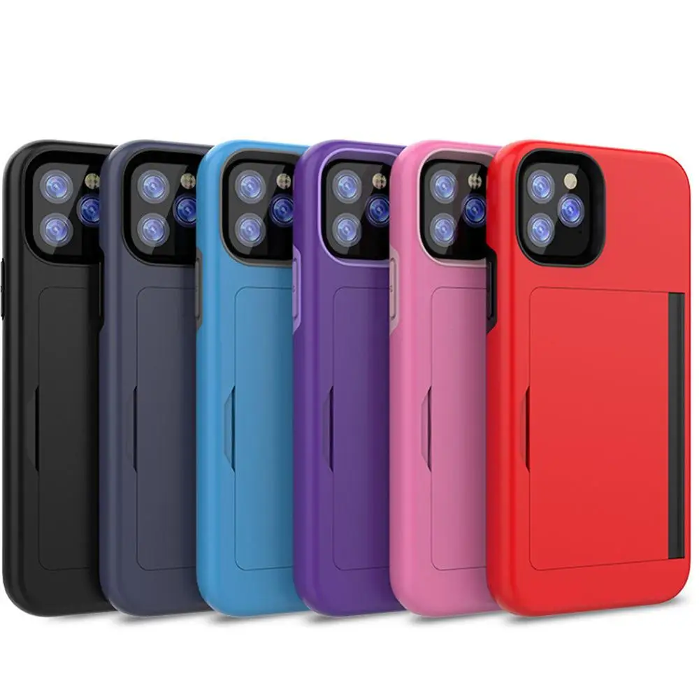 아이폰용 캔디 컬러 케이스, 아머 카드 슬롯 커버, 아이폰 15 15Pro 15plus 15promax Funda Coque