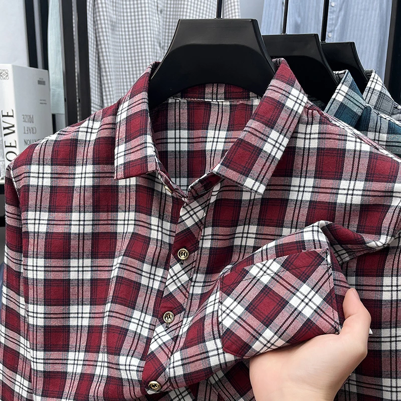 Long Sleeved Shirt Men's Korean Style Trendy High-end No Ironing Spring and Autumn Business Casual Cotton Casual Shirt