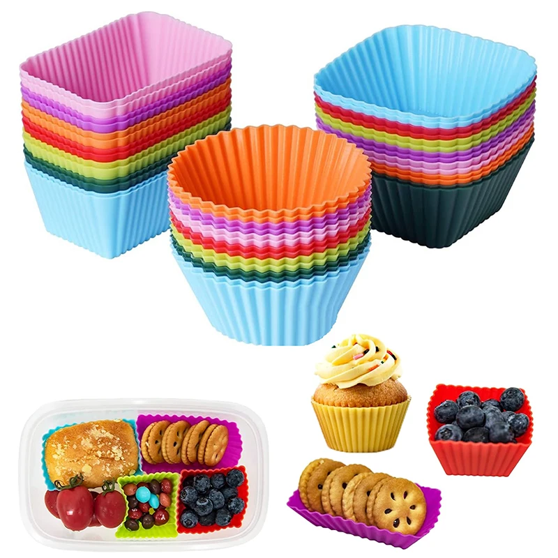 10 Pcs Silicone Lunch Box Dividers Bento Bundle Dessert Holder Cake Cup Mold Lunch Box Dividers For Kids Lunch Accessories