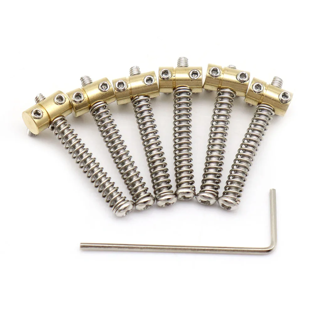Set mit 6-saitigen E-Gitarren-Stegsattel-Befestigungsschraube, fester Saitensattel für TL E-Gitarren-Zubehör – Detail 1