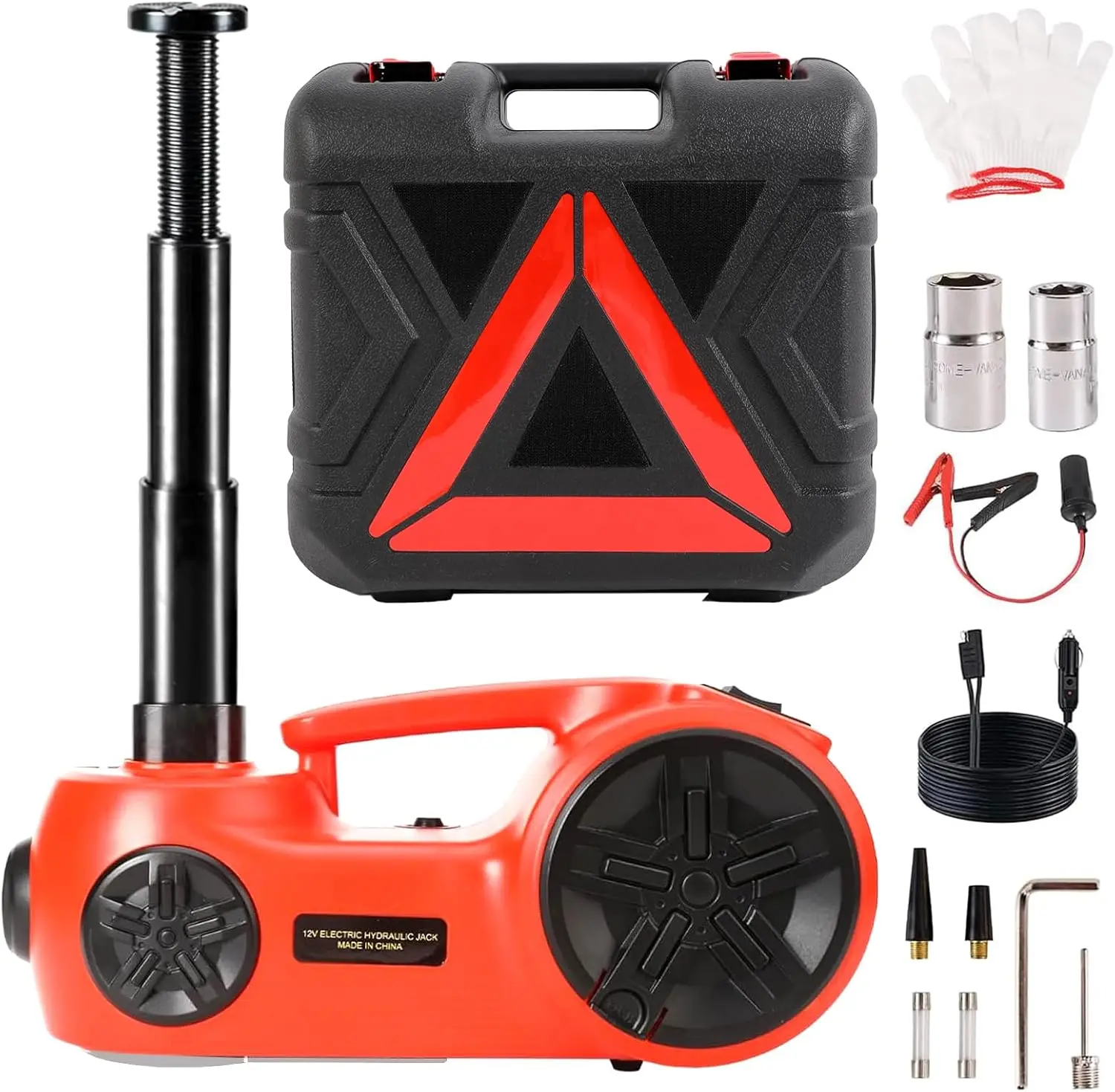 

Upgraded Electric Car Jack 5 Ton Floor Jack Hydraulic Jack Stand with Integrated Tire Pump Car Lift for Sedans SUV Tire Change（R