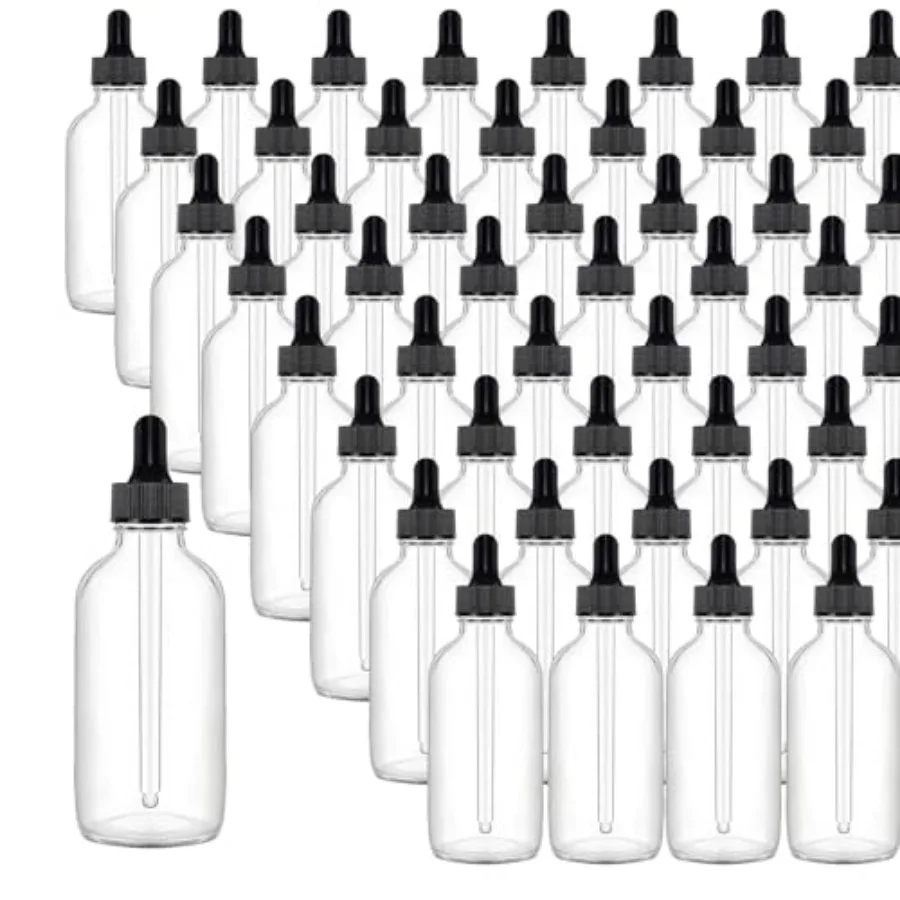 

48 Pack Glass Dropper Bottles Eye Dropper Bottles with Glass Droppers for Essential Oils Perfumes 120ml