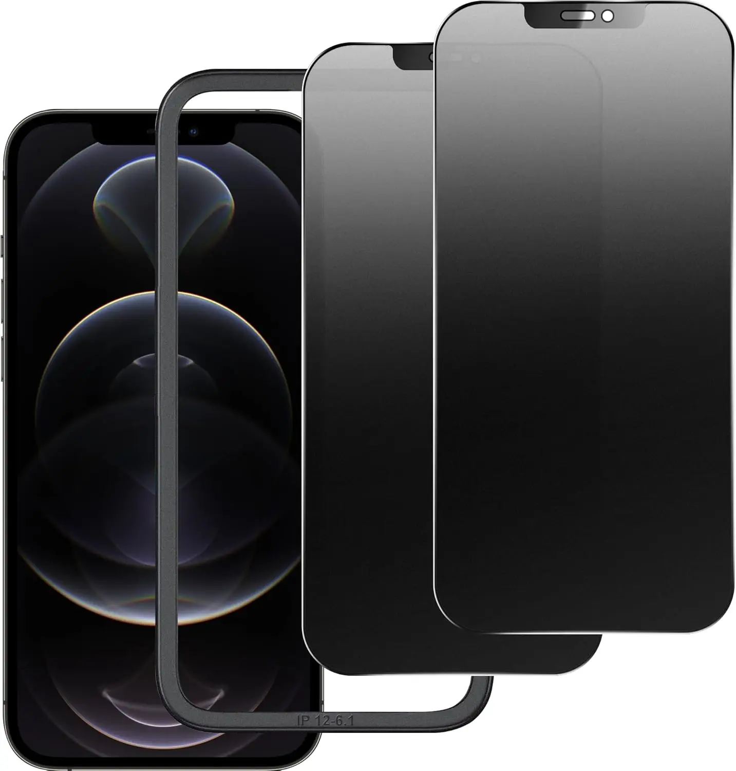 

Matte privacy screen protector for iPhone 12 Pro, anti glare, anti spy film, smooth and sensitive touch glass