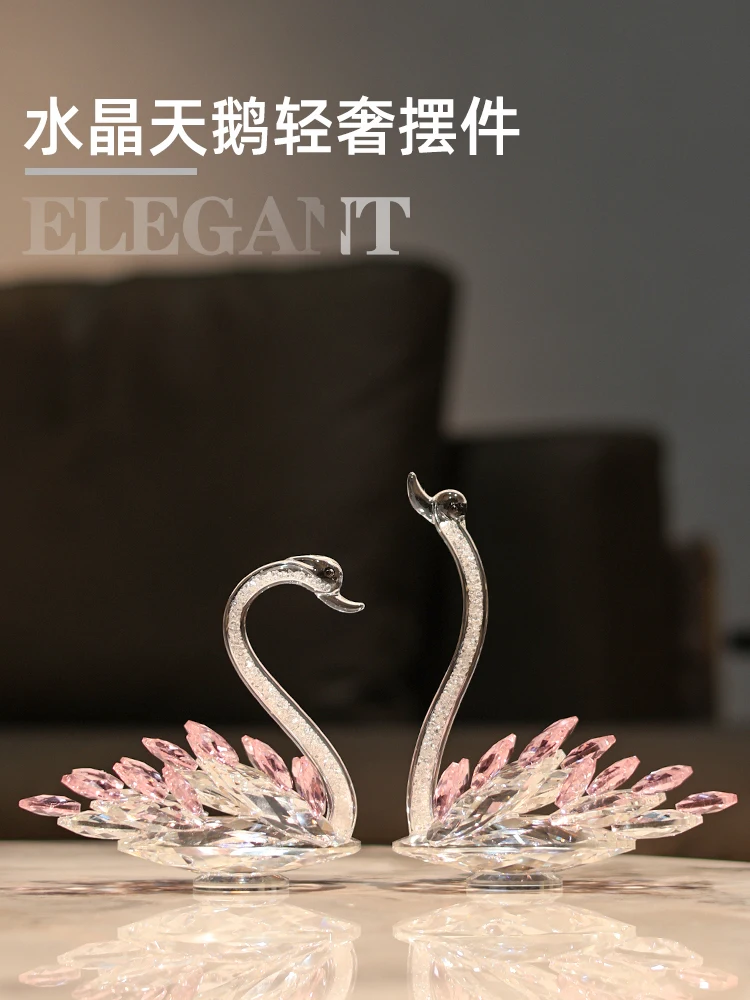 

Luxury Crystal Swan Decor Wedding Anniversary Gift for Her in Premium Box