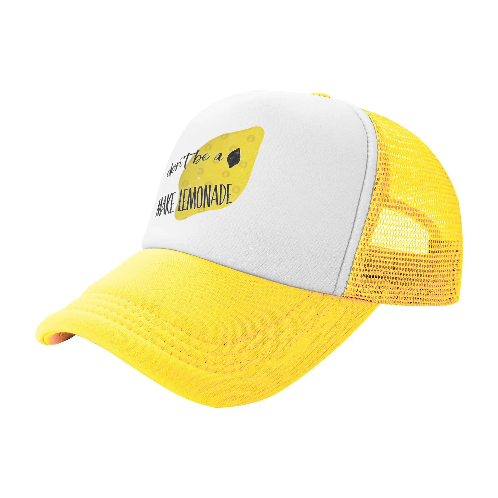 Don't Be A Lemon Mesh Foam Trucker Hat Leisure Summer Outdoor Mesh-back Sun Caps Adjustbale For Casual Wear
