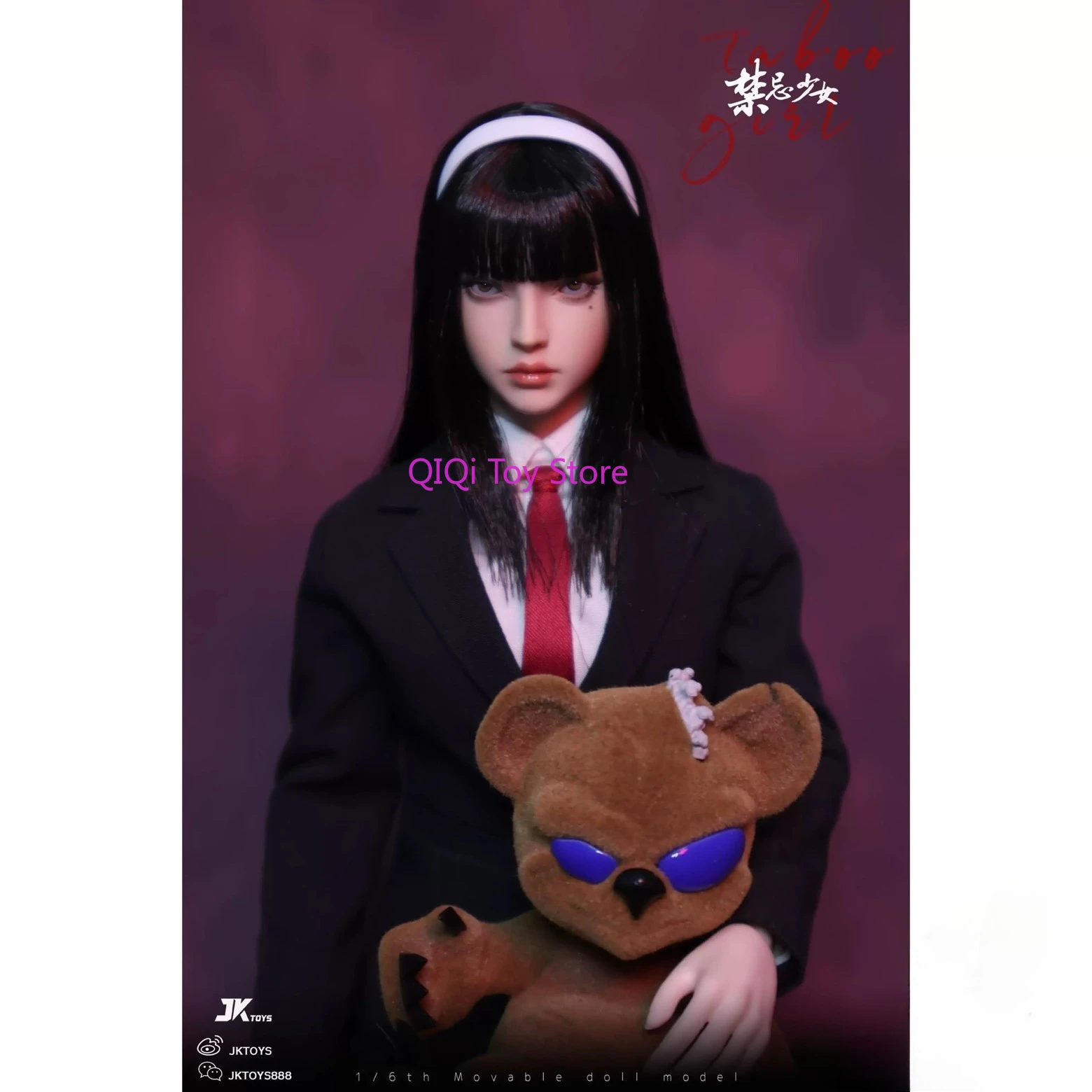 K-005 Ragazza Proibita Ito Junji Tomie versione cosplay 1/6 occhi mobili scultura a doppia testa soldato completamente mobile