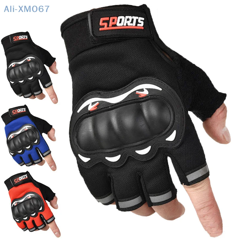 Motorcycle Gloves Breathable Unclosed Finger Racing Gloves for Outdoor Sports Crossbike Riding men's motorcycle gloves 1 Pair image 2