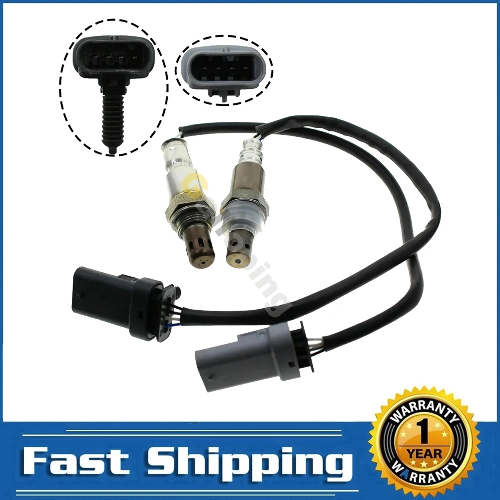 2pcs O2 Oxygen Sensor Upstream Downstream Front & Rear  For 2013 2014 2015 Chevrolet Malibu 2.5L 2.0L 4 wires 234-4763, 234-4762