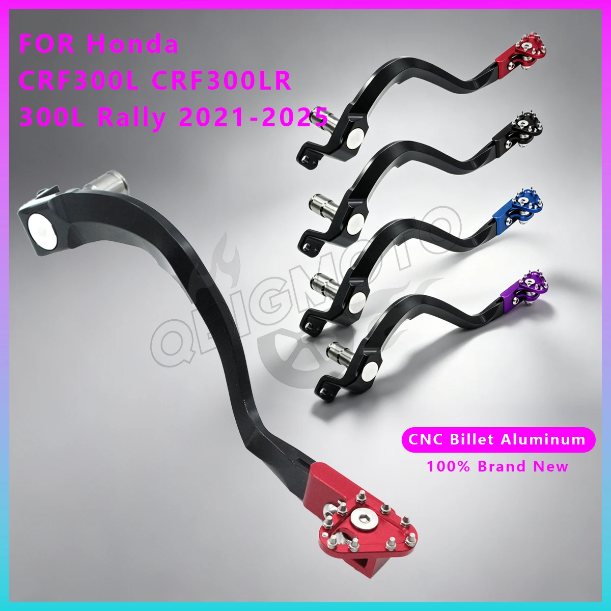 CRF300L CRF300LR 2025 Rear Foot Brake Pedal Lever For Honda CRF 300L Rally 2024-2021 Motorcycle Brake Lever Folding Step Plate