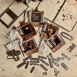 New May 2023 Frames and Labels Metal Cutting Dies DIY Scrapbooking Photo Album Decorative Embossing PaperCard Crafts Die