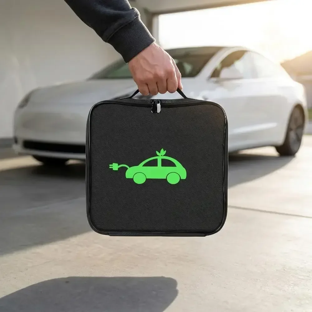 Oxford-Stoff-Tasche für Elektroauto-Ladepistolen, wasserdichte, wiederaufladbare Ladepistolen-Aufbewahrungstasche, Organizer für Ladepistolen, Amagi – Detail 4