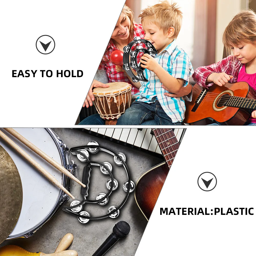 2 قطعة مجموعة الآلات الموسيقية Handbell أجراس تهز اليد للمبتدئين في قضبان المنزل Ktv النمط الكلاسيكي قرع