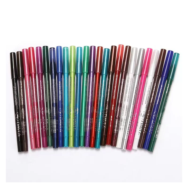 14 Color eyeliner pen black white green blue waterproof eyeliner pen quick drying non flowering cosmetics tool